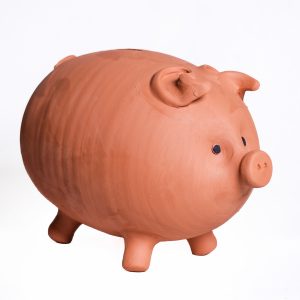 Hucha cerdito terracota