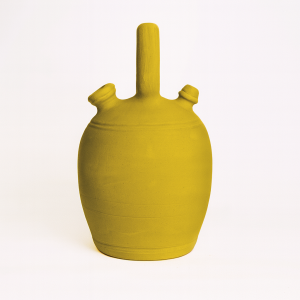 Botijo decorativo amarillo mate