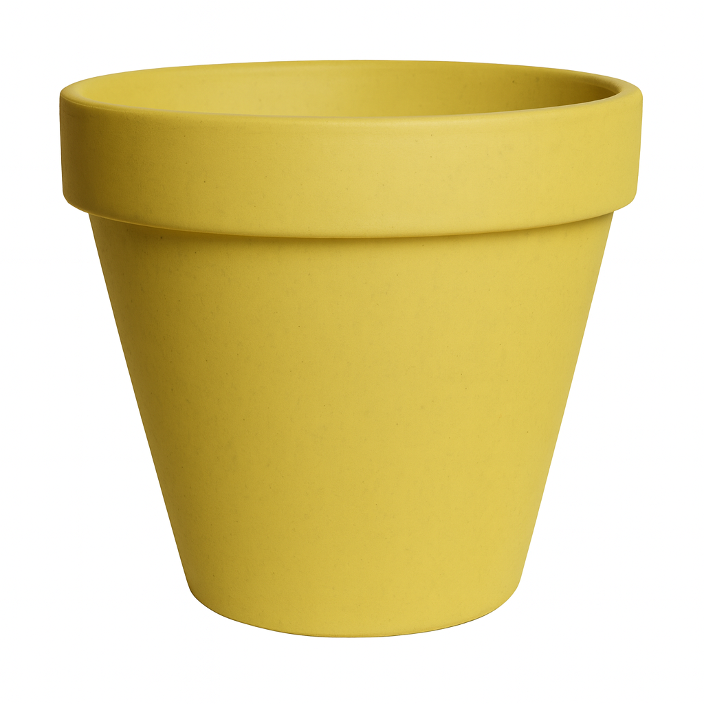 Maceta amarillo mate