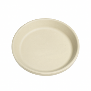 Plato blanco hueso mate