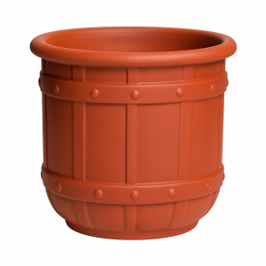 Cubo marrón rojizo mate