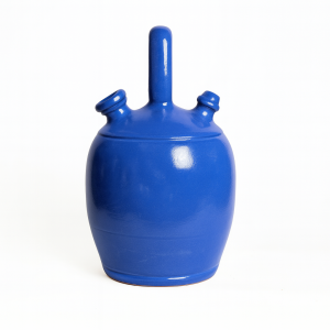 Botijo decorativo azul selenio brillo