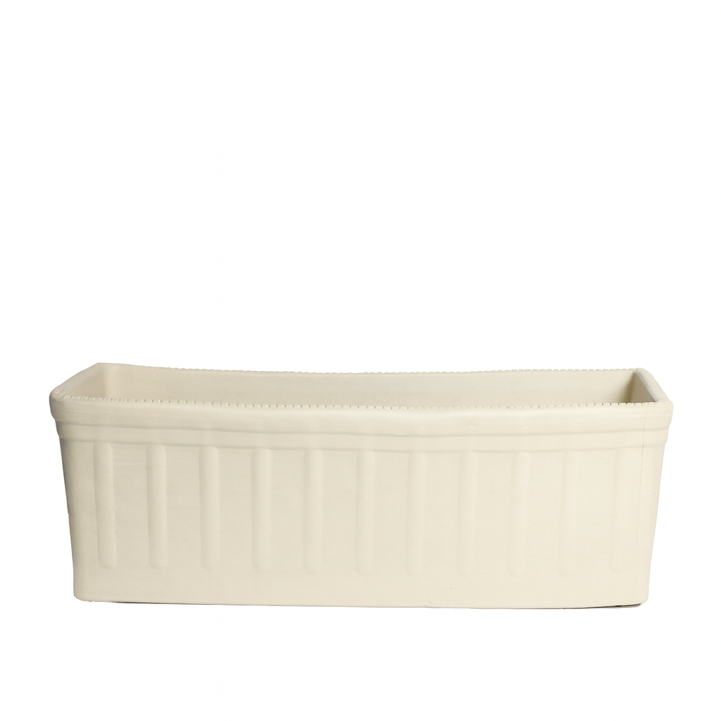 Jardinera blanco hueso mate