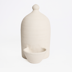 Bebedero decorativo crema mate