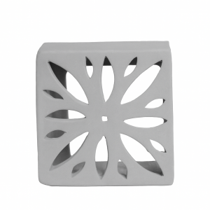 Aplique pared hojas gris mate
