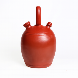 Botijo decorativo marrón rojizo mate