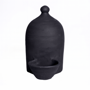 Bebedero decorativo negro antracita mate